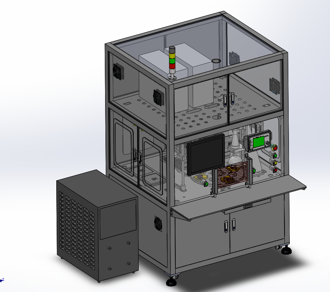 某企业电感上料、扫码、焊接、检测一体机（电感焊接机）2D+3D+BOM+DFM等