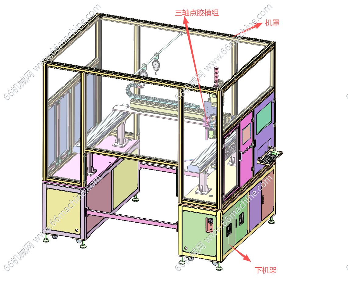 某企业在线视觉点胶机