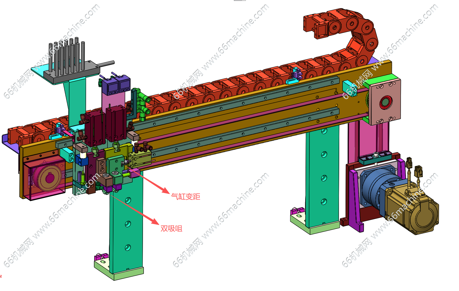 吸料取放机构（移栽变距机构）