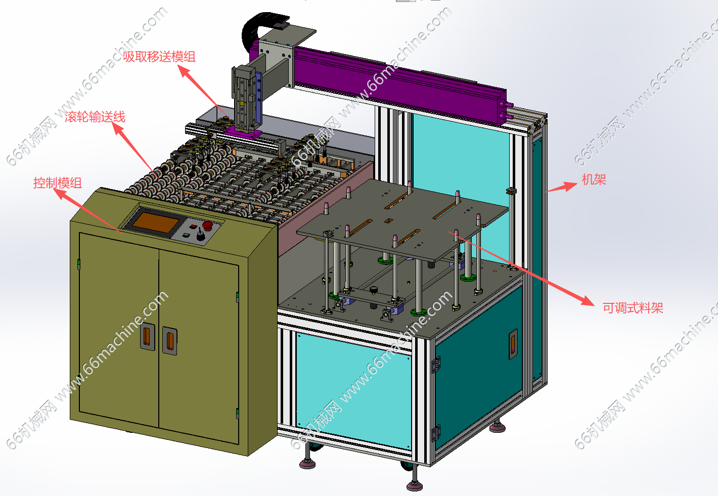 面板等板材类滚轮线收板机