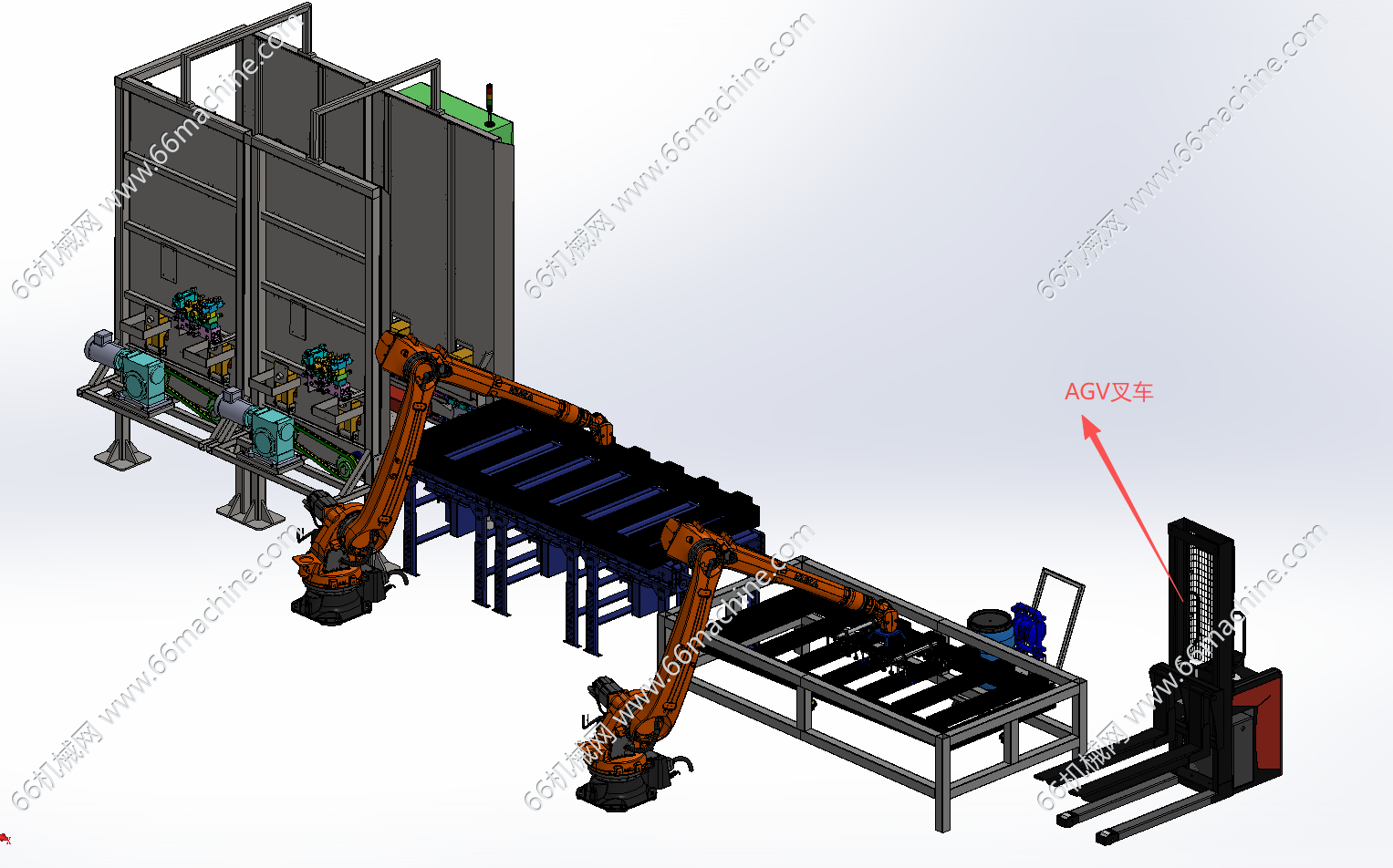 基于六轴机器人的装配线