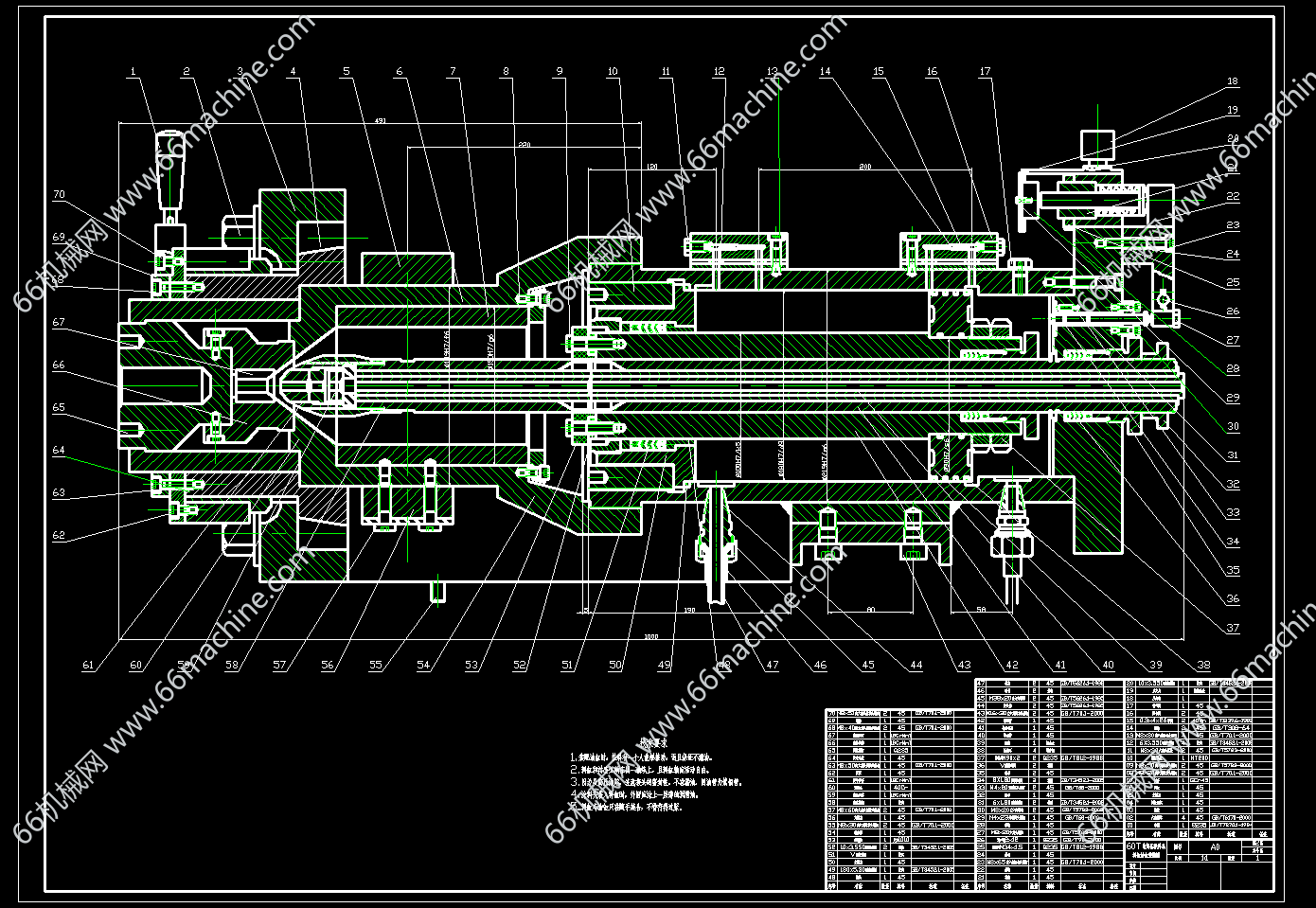 60T电焊条涂料机料缸油缸（液压缸）总图