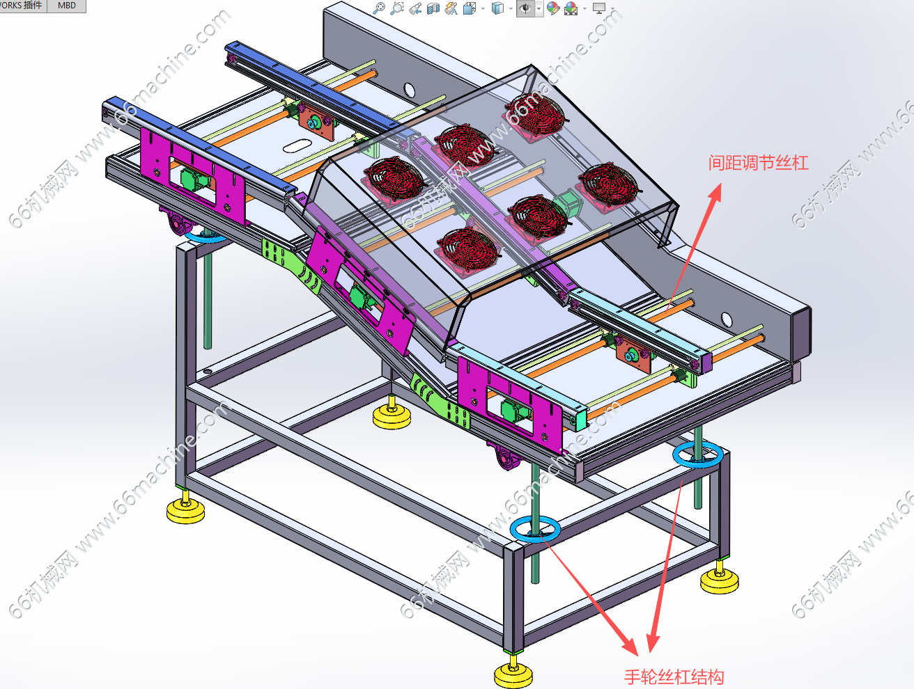 间距可调式升降爬坡线（输送线）