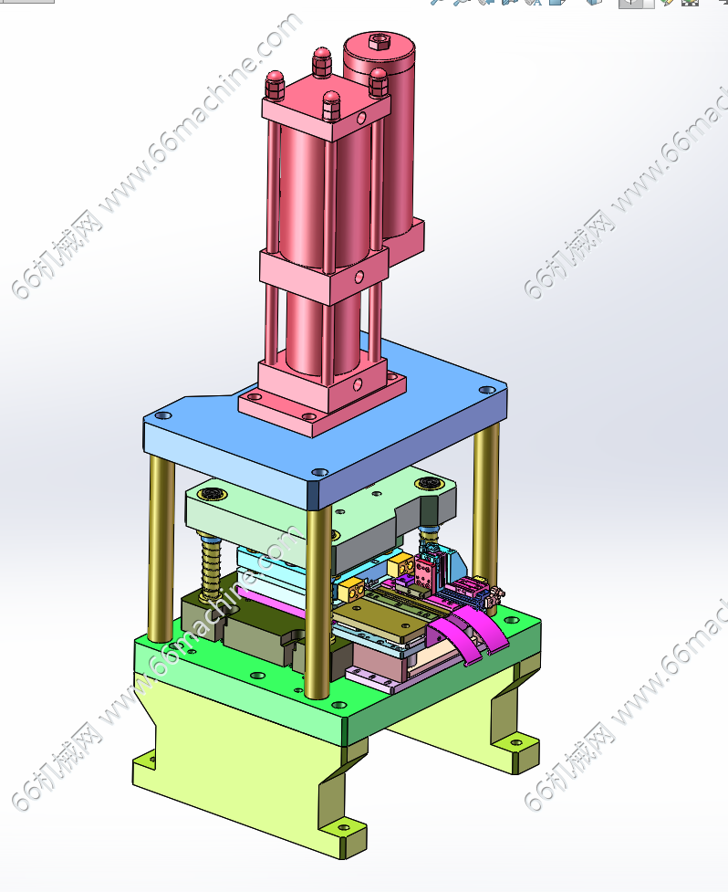 端子冲压裁切折弯机构