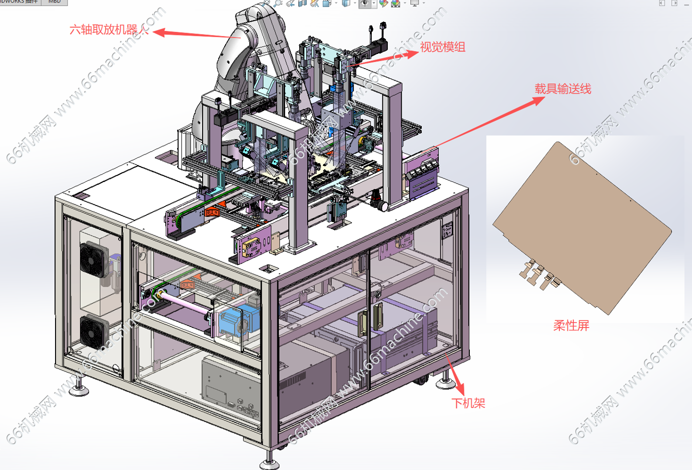 某企业柔性屏视觉检查机