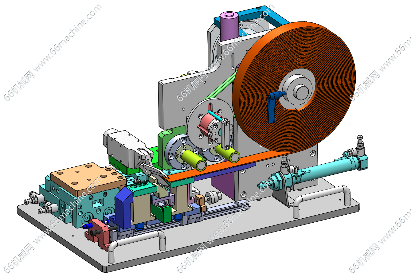 胶带、泡棉等收放裁一体机构（放料剪切机）