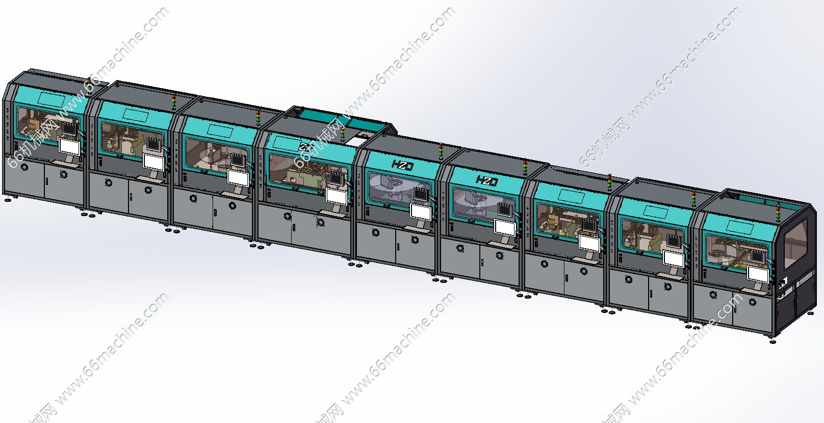 某企业产品点胶、组装生产线