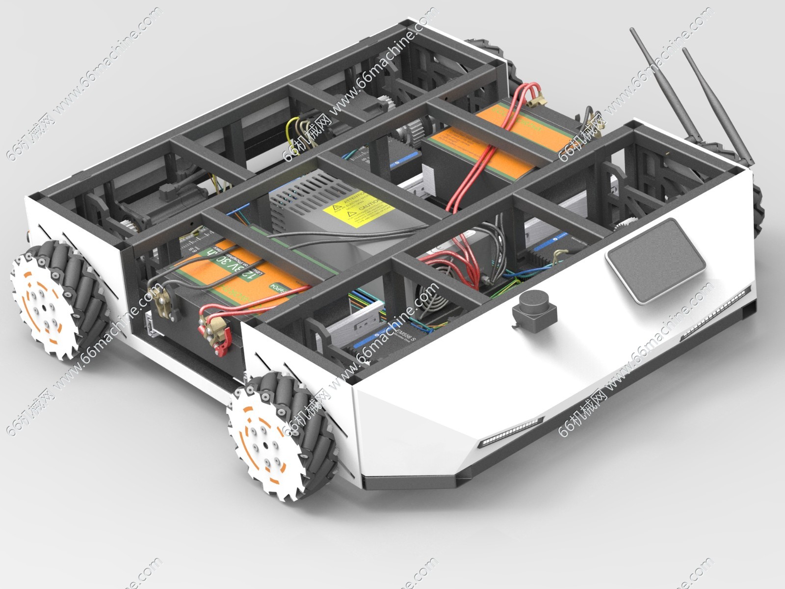 基于麦克纳姆轮的全向自动导引车（AGV）