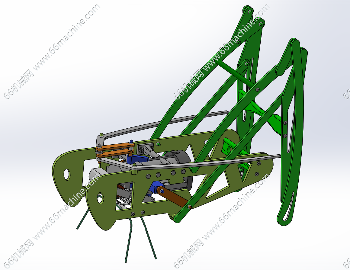 连杆机构的蚂蚱（仿生机械蚂蚱/蝗虫/蚱蜢）