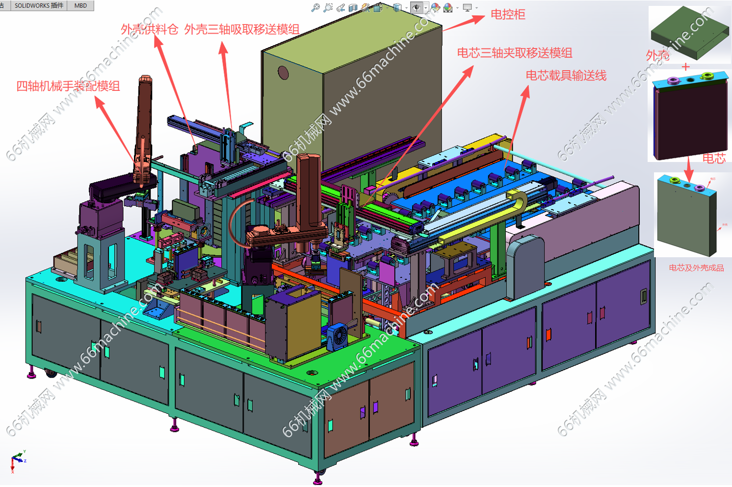 某企业电芯及外壳组装设备（装配设备）