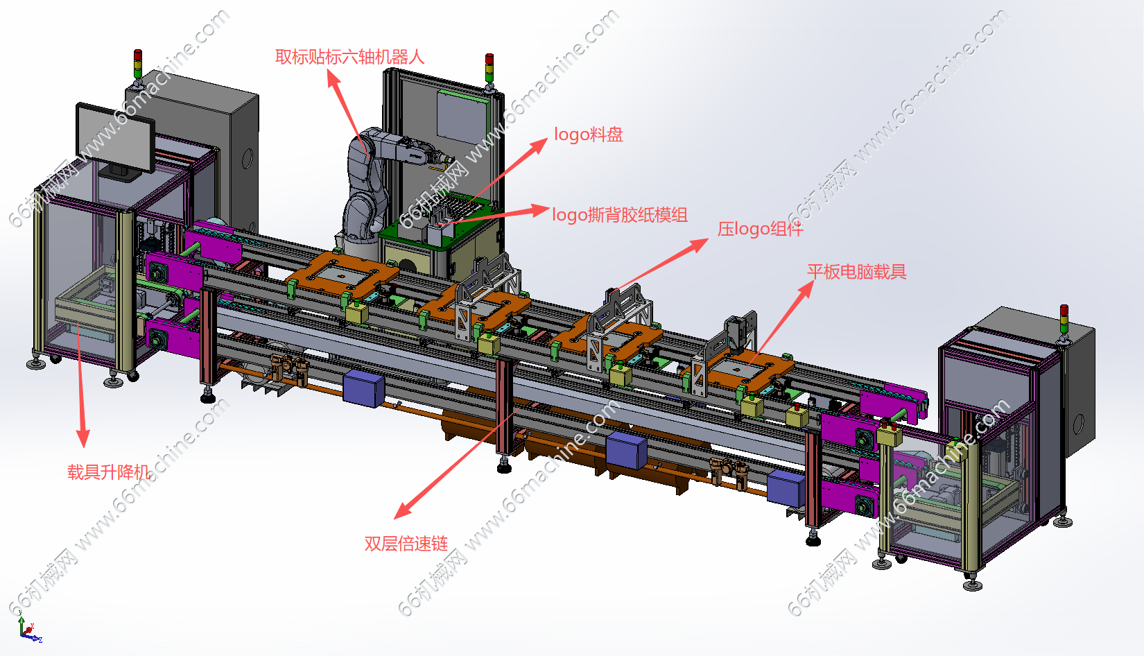 基于机器人的平板电脑logo贴标机