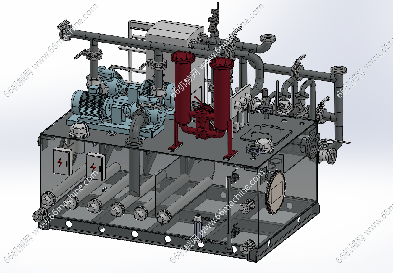 稀油液压站3D+CAD