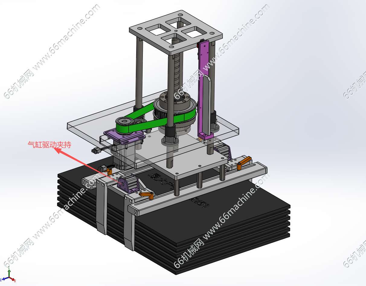 基于滚珠丝杠的升降取料机构(可升降气动夹持机构)