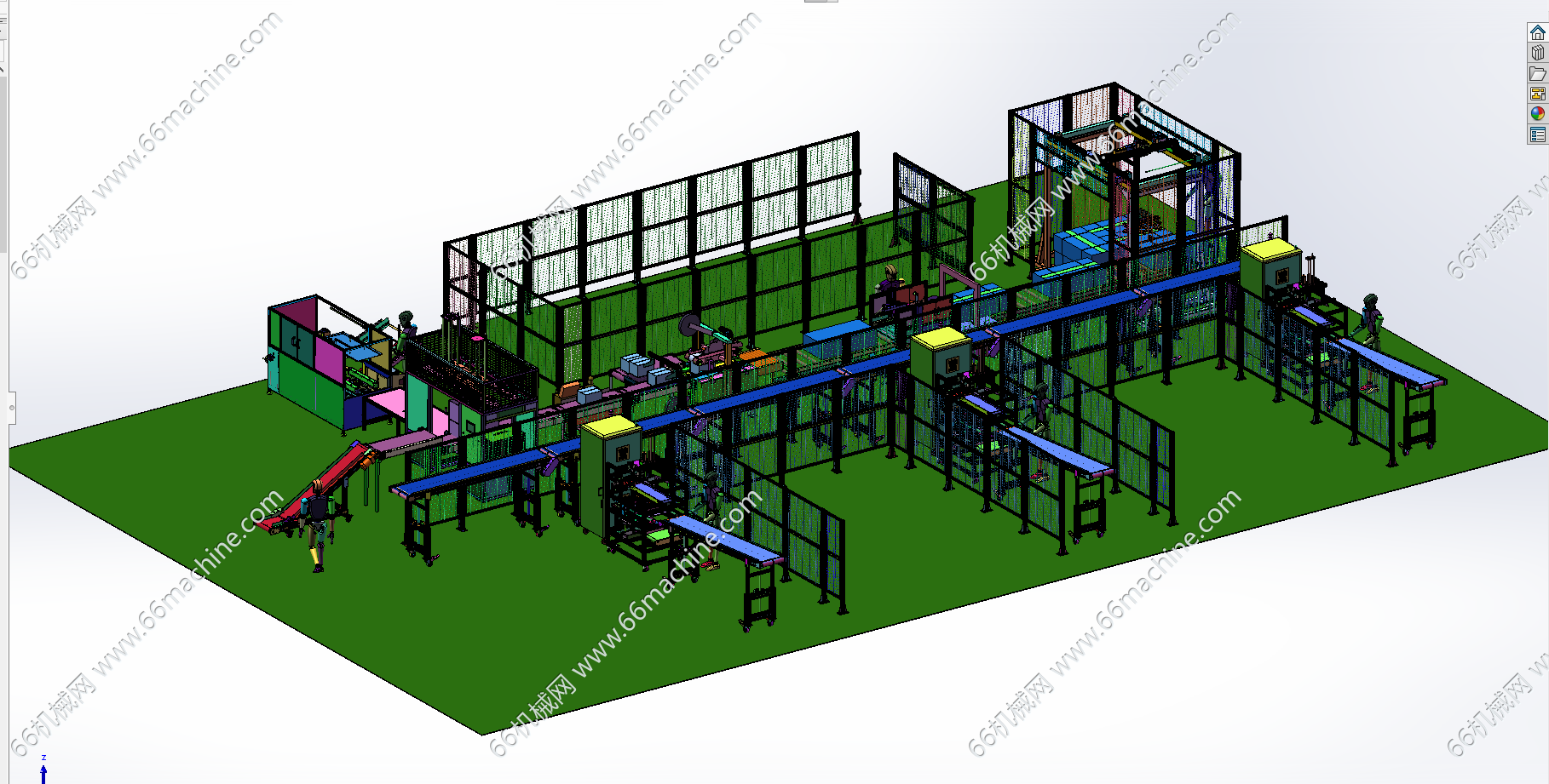 检测、入盒、装箱、码垛打包流水线