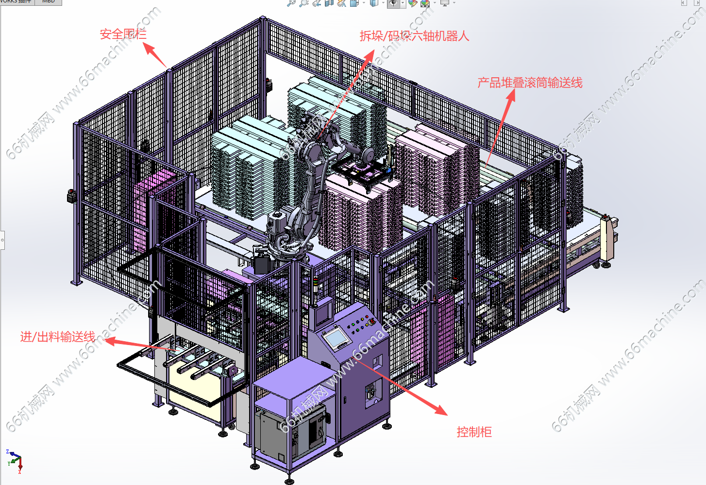 基于机器人的拆垛、码垛机设备