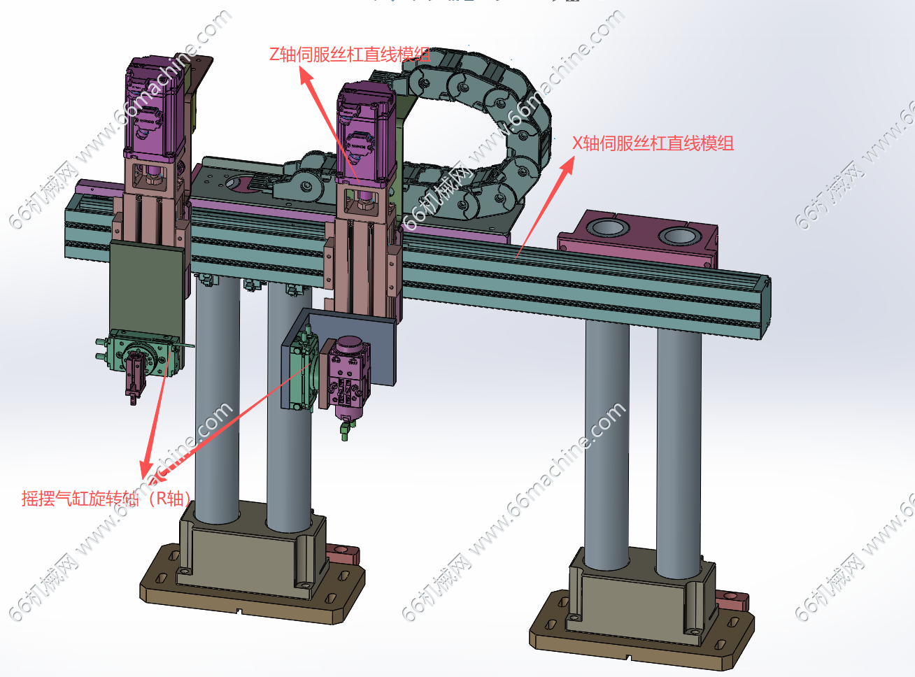 双工位三轴夹取移栽模组
