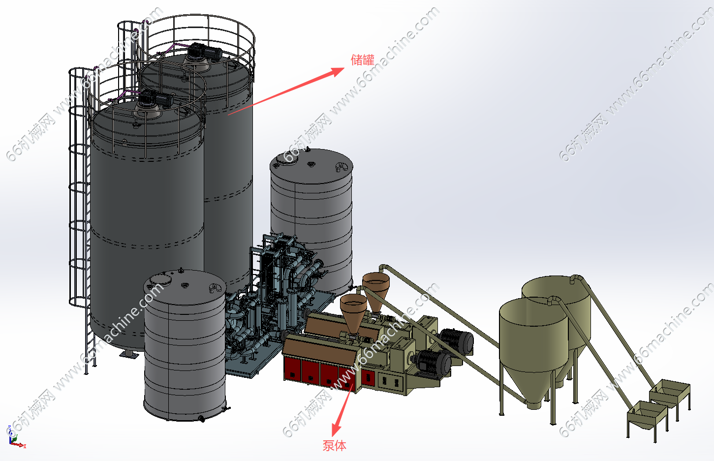 化工原料存储及混合工作站