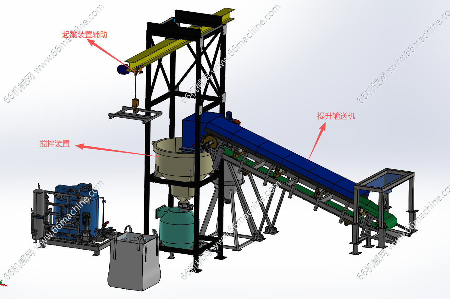 原料输送混合搅拌站