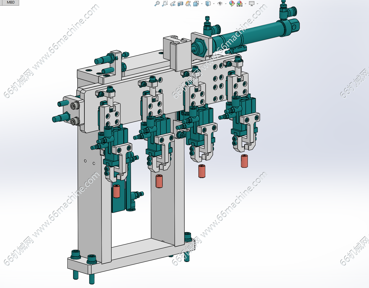 四连爪搬送机构（四工位夹取移栽机构）