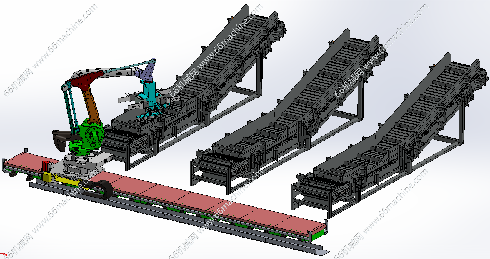 输送线地轨式上下料机器人（七轴搬运机器人）