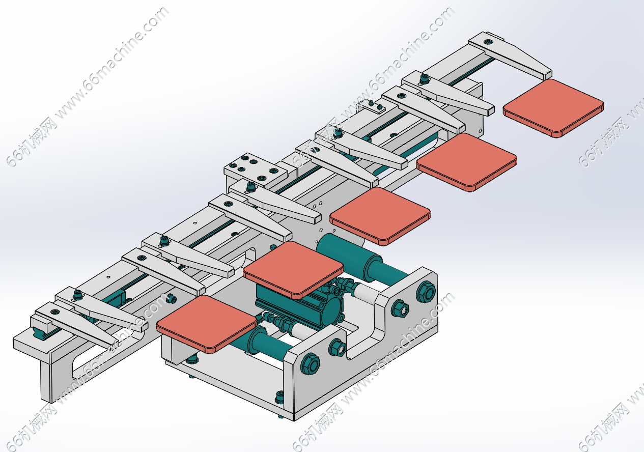 气缸拨叉物料递进机构