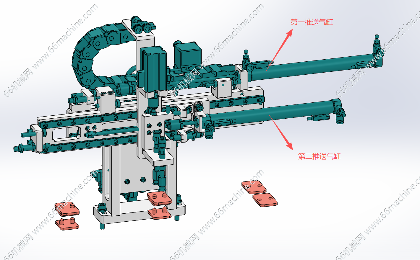 气动二次推送机构（吸取移栽机）