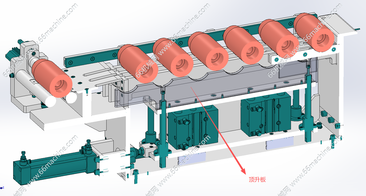 圆柱件顶升递进传输机构（递进输送线）