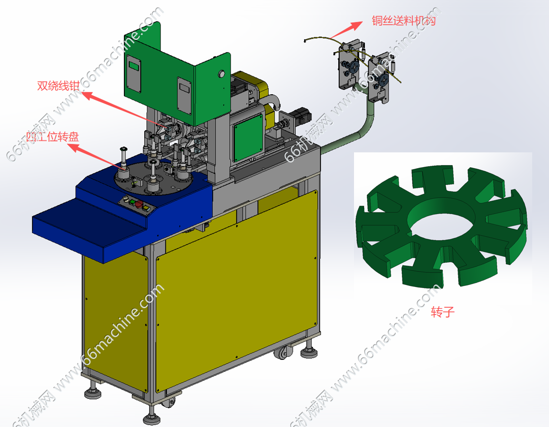 电机转子铜丝缠绕机(卷绕机)