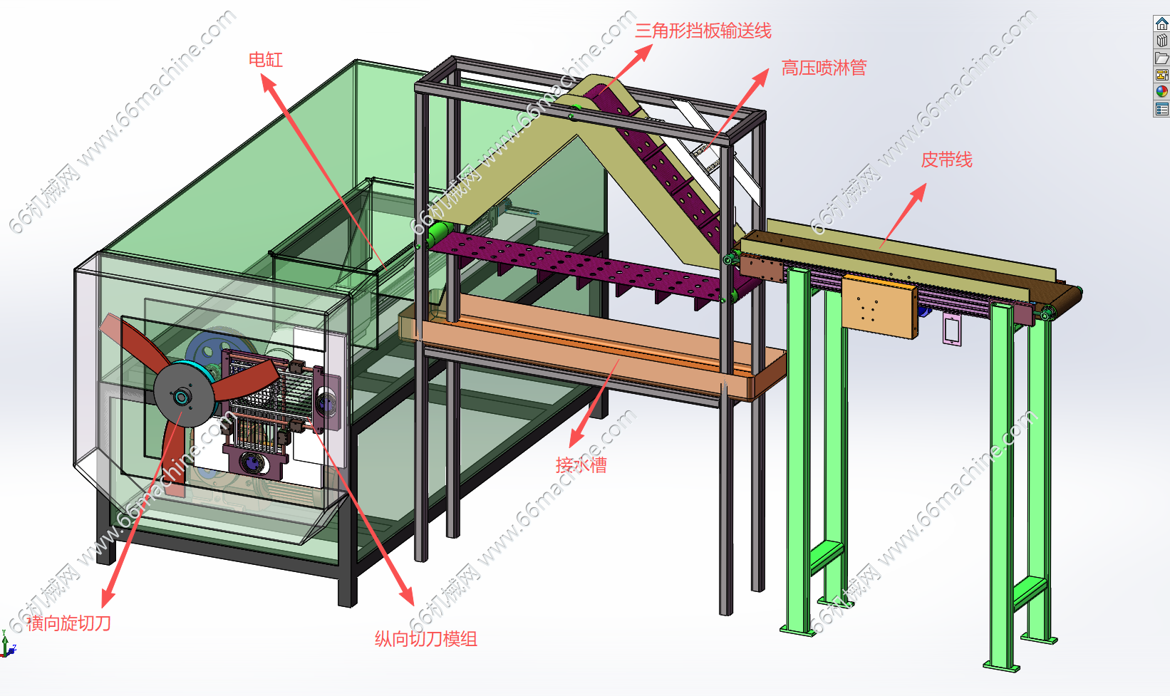 圆形果蔬喷淋清洗切块机（切丁机）