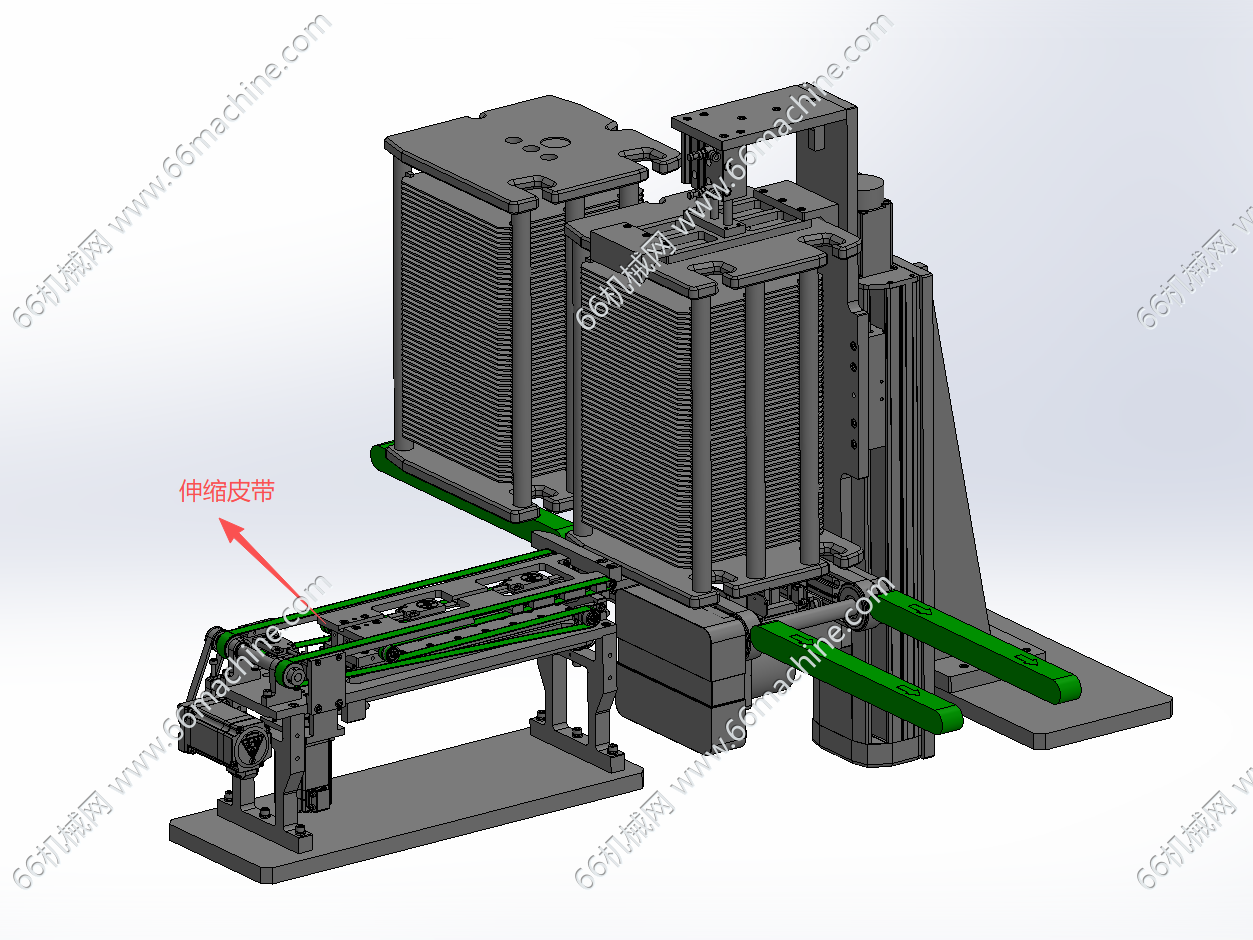 可伸缩皮带上料机构