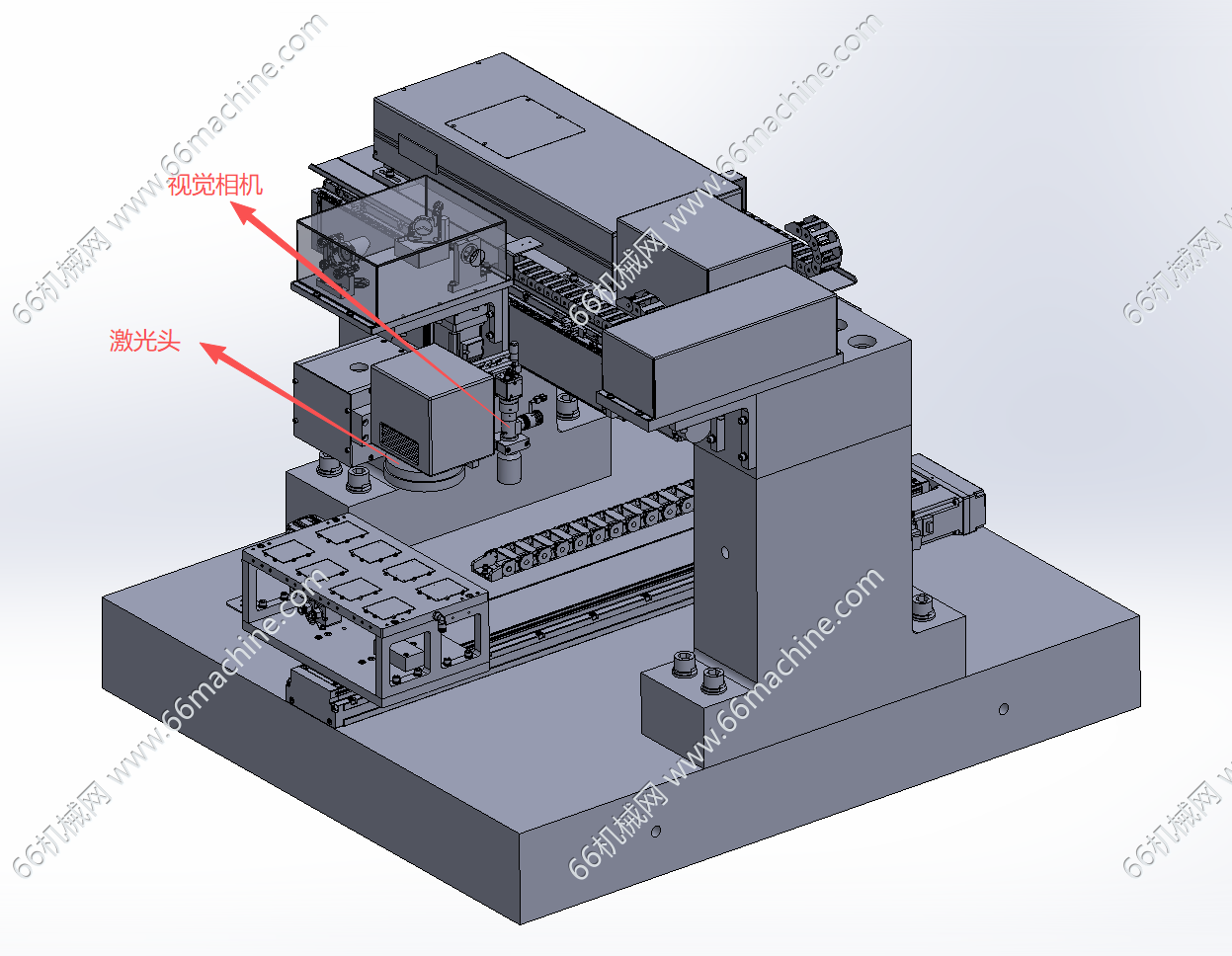 视觉引导的激光打码机构
