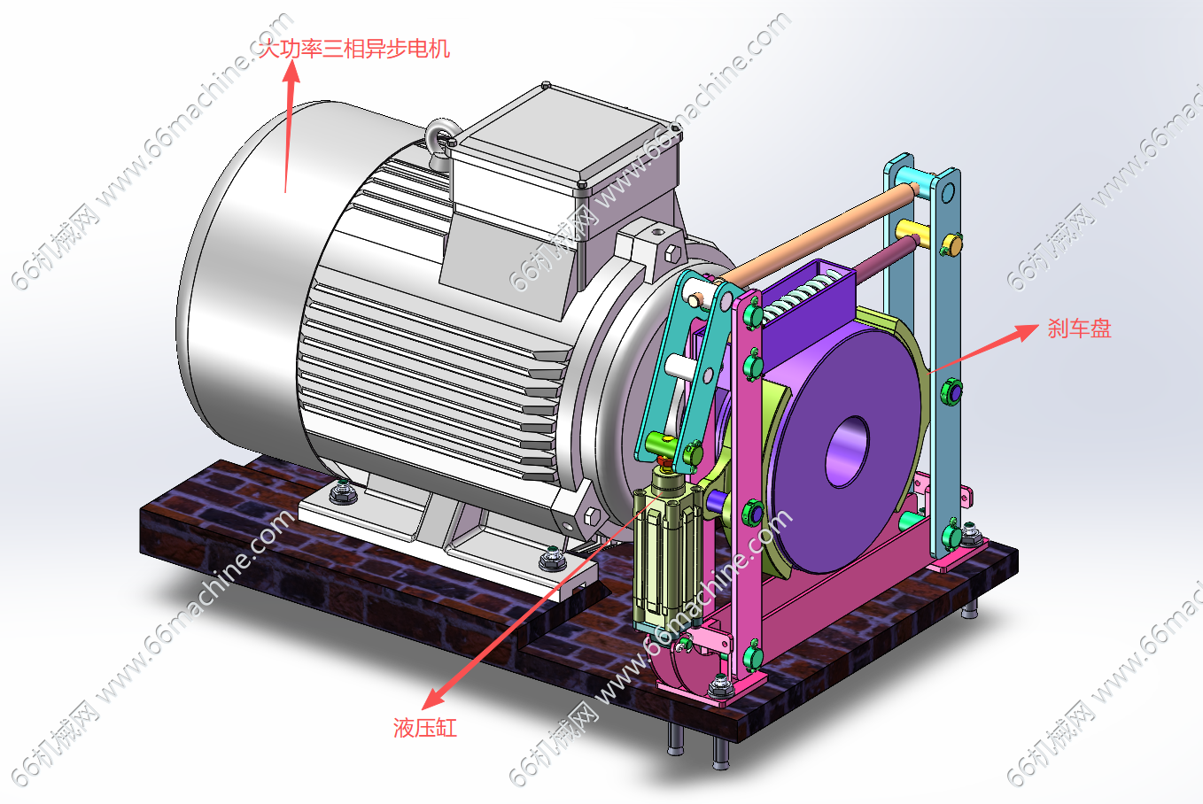 电机液压刹车系统
