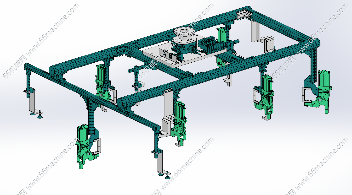八角管型材框架结构抓具（夹持机构）