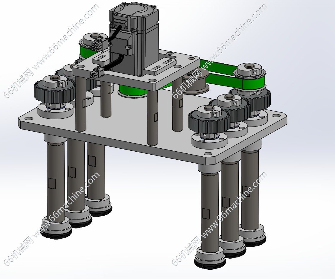 多轴同步旋转机构