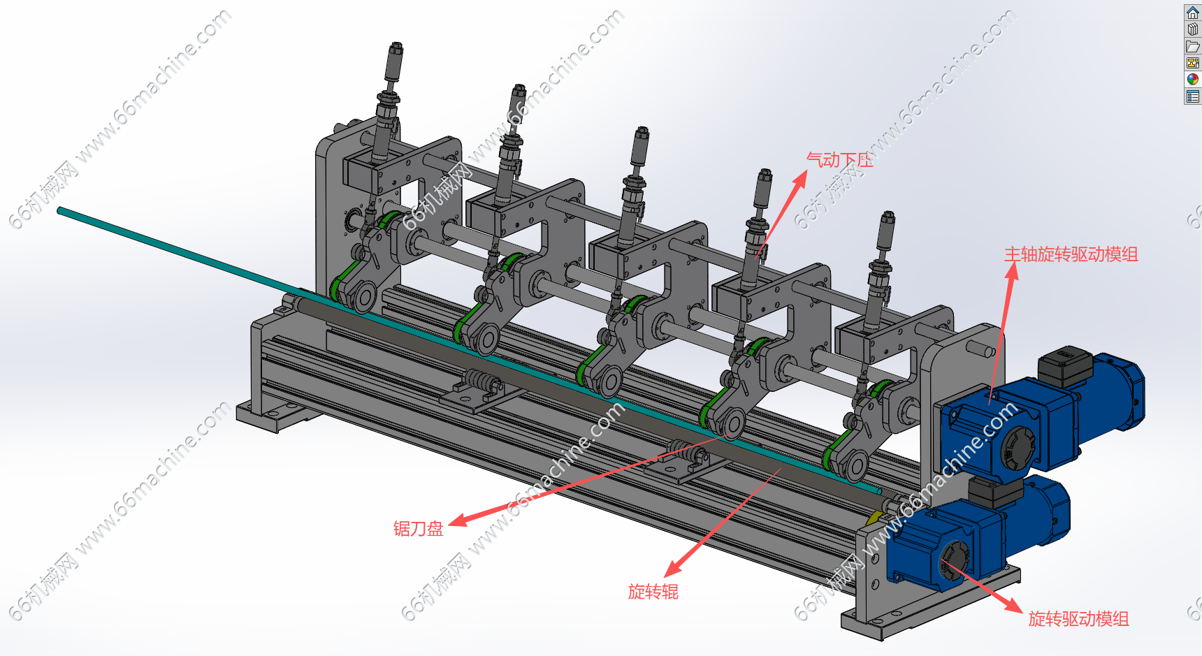 管柱件多段同步锯切机