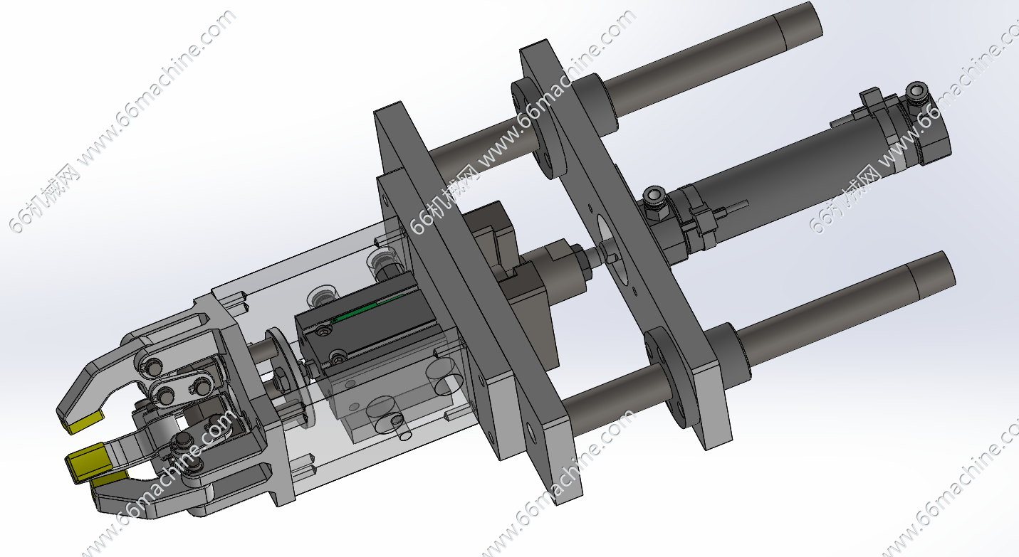 基于连杆原理的三指夹爪