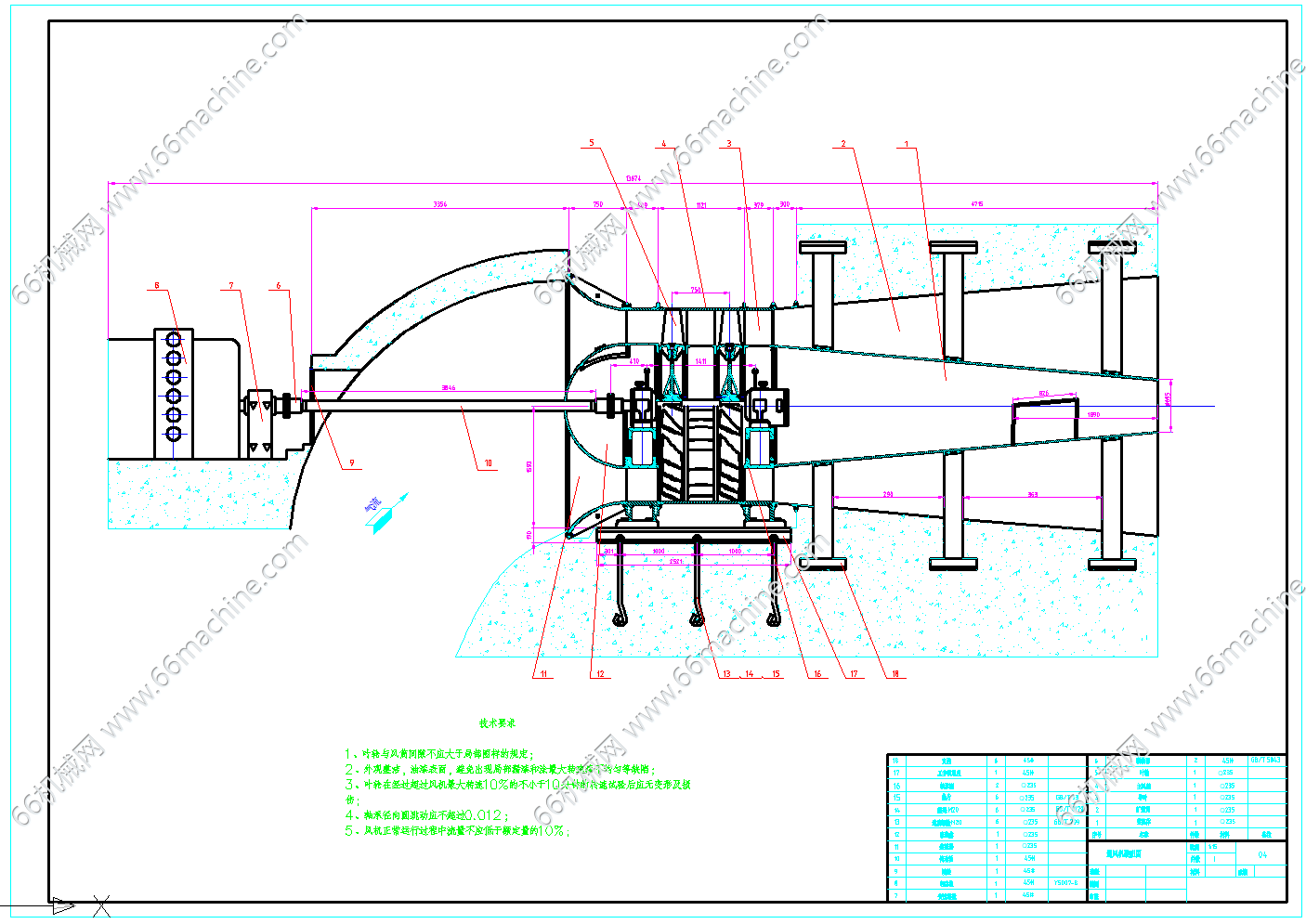 通风机设计详图（6张）