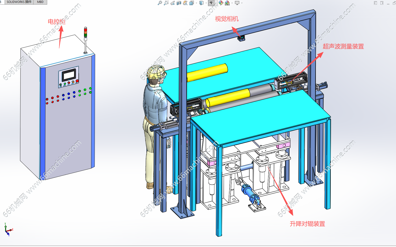 某企业圆柱件填充物两端深度自动测量设备