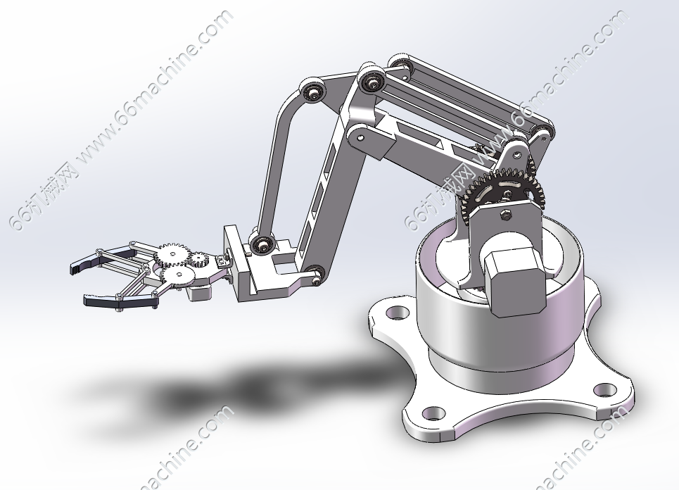 带二指夹爪的六轴工业机器人