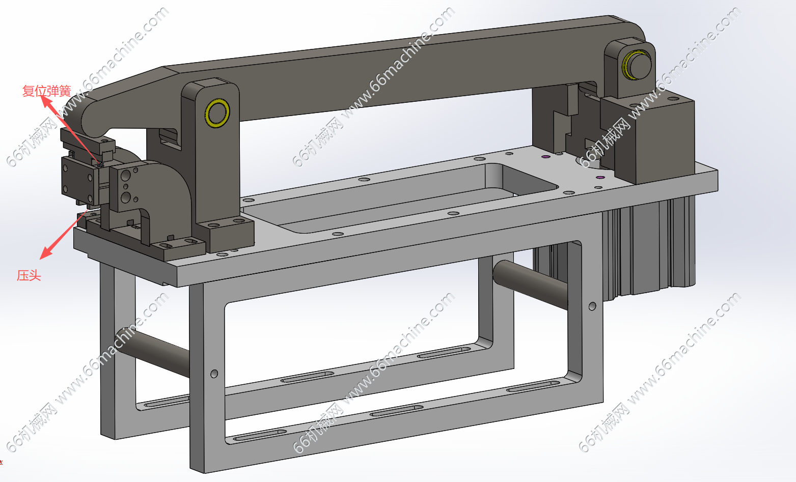 基于连杆原理的压合机构