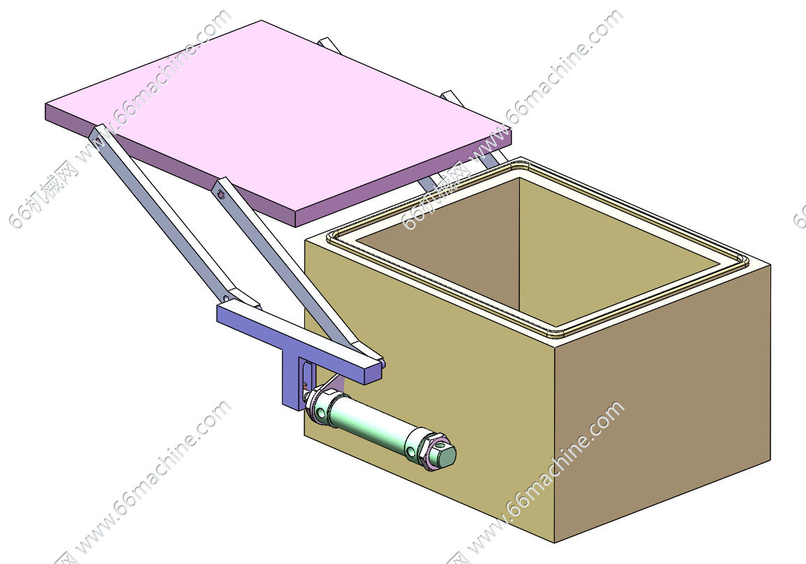 气动连杆封箱机构