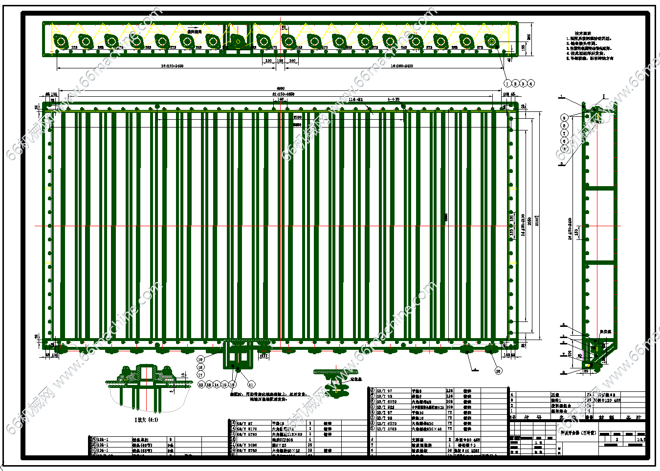 折板开合器（百叶窗）详图