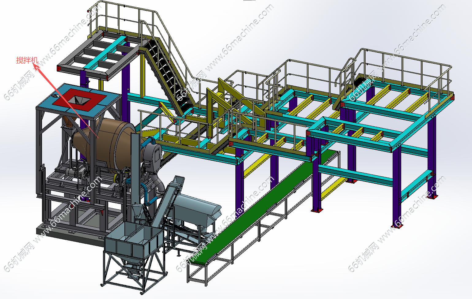 建材原料混合、输送与加工设备