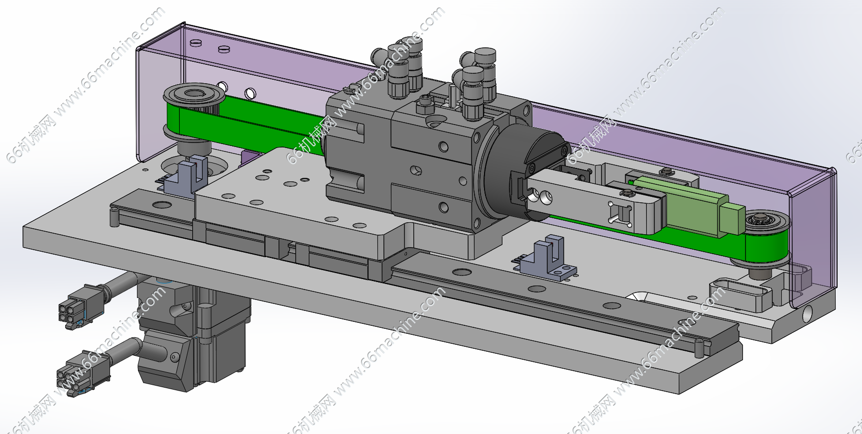 基于同步带传动的拨U盘机构（拔插机构）