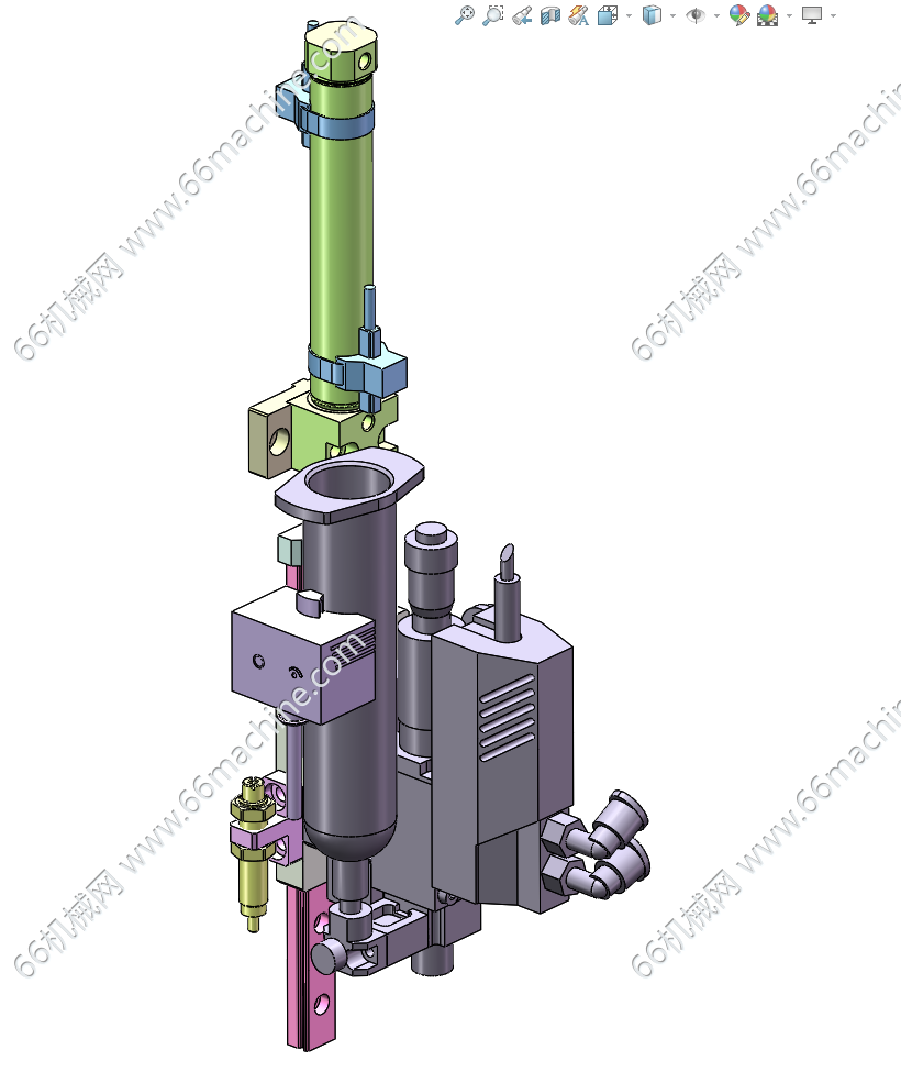 气动伸缩点胶模组