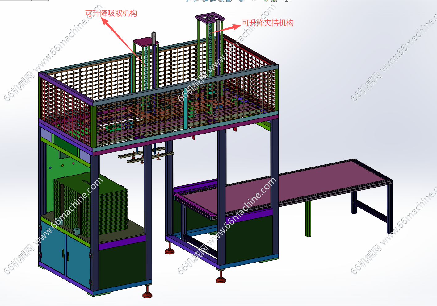 桁架式吸取及夹持移栽机