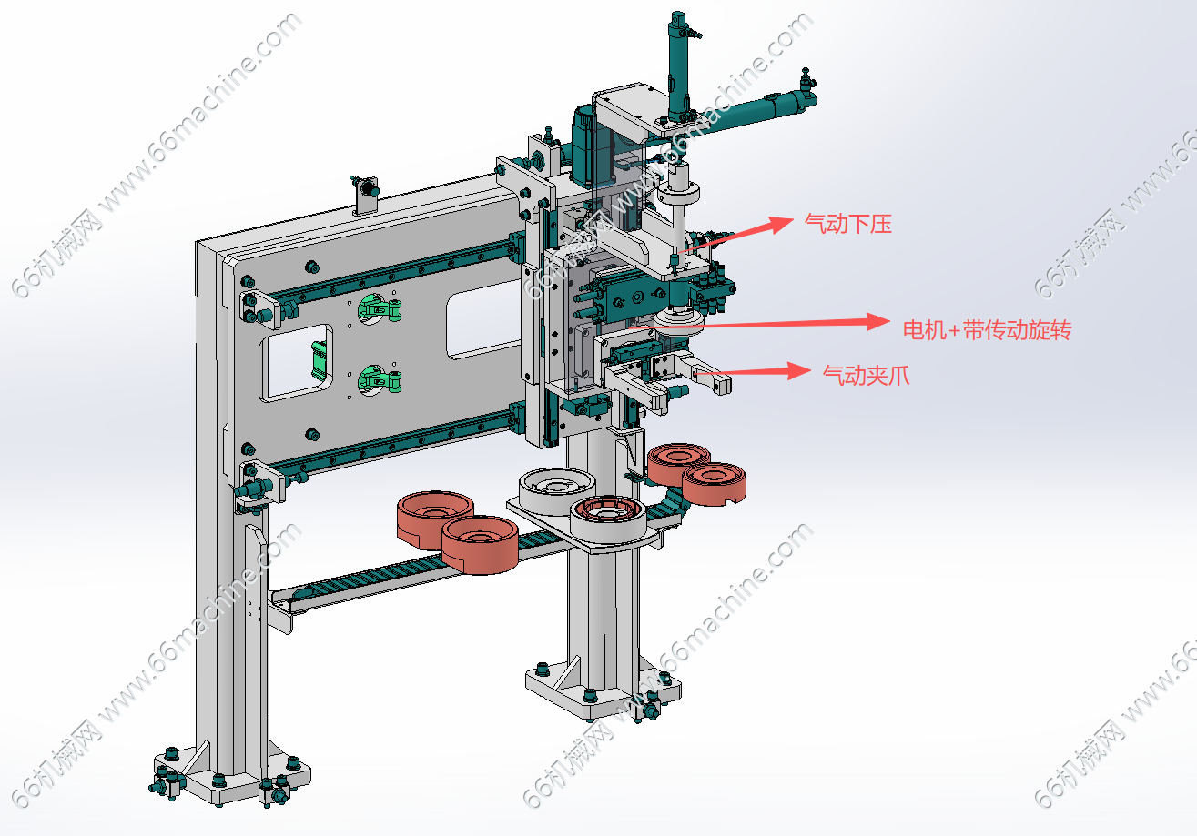 夹持翻转压合机构