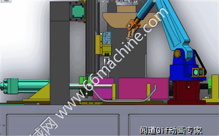 基于机器人的上下料、成型及焊接设备（含液压成型机）+动画