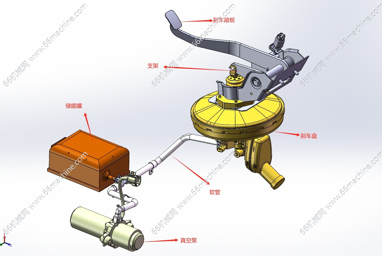 电动方程式赛车制动系统设计+约1.2w字说明书+3D+CAD