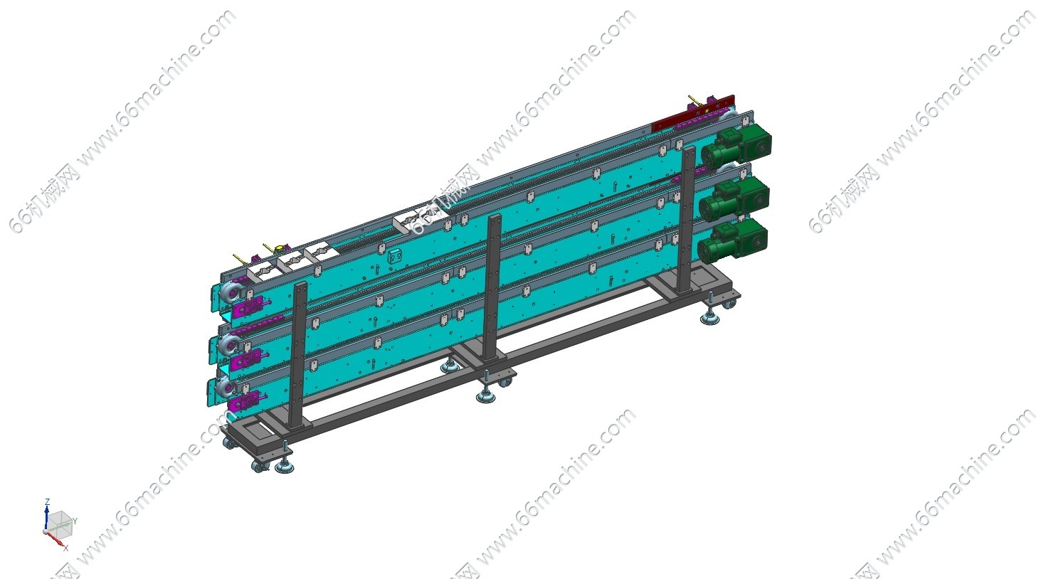 多层载盘输送线
